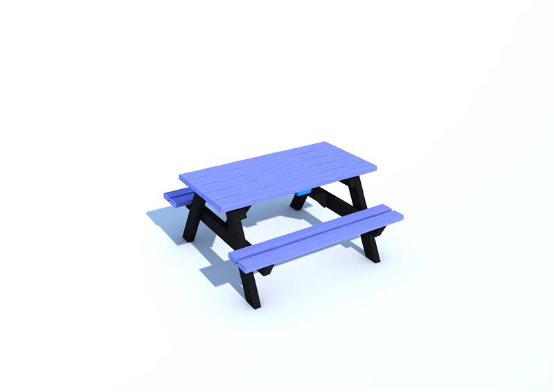Technical render of a Recycled Picnic Bench (1200mm)
