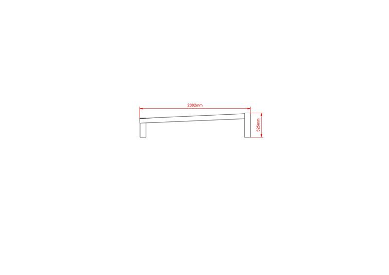 Technical render of a Inclined Balance Beam