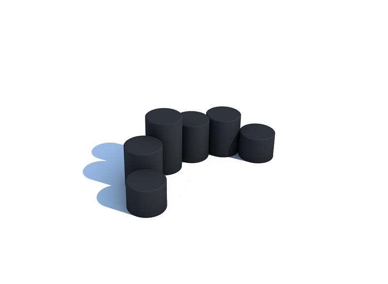 Technical render of a Rubber Stepping Logs (6)
