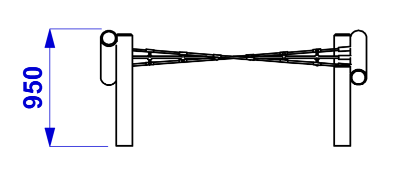 Technical render of a Twist Net Bridge