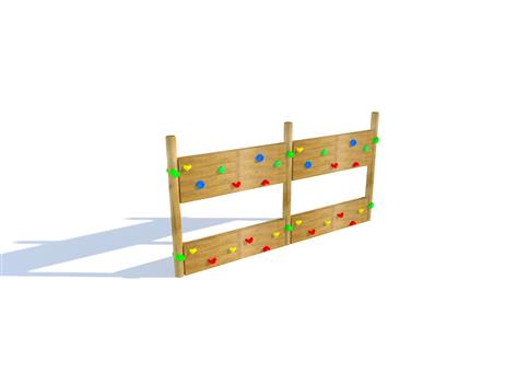 Double-Sided Timber Climbing Wall