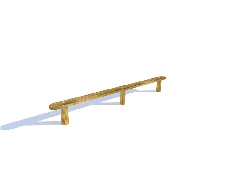 Technical render of a Perch Bench 3.3M
