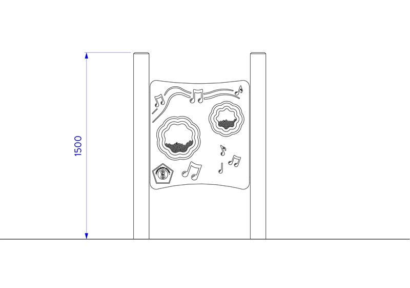 Technical render of a Shaker Panel on Posts