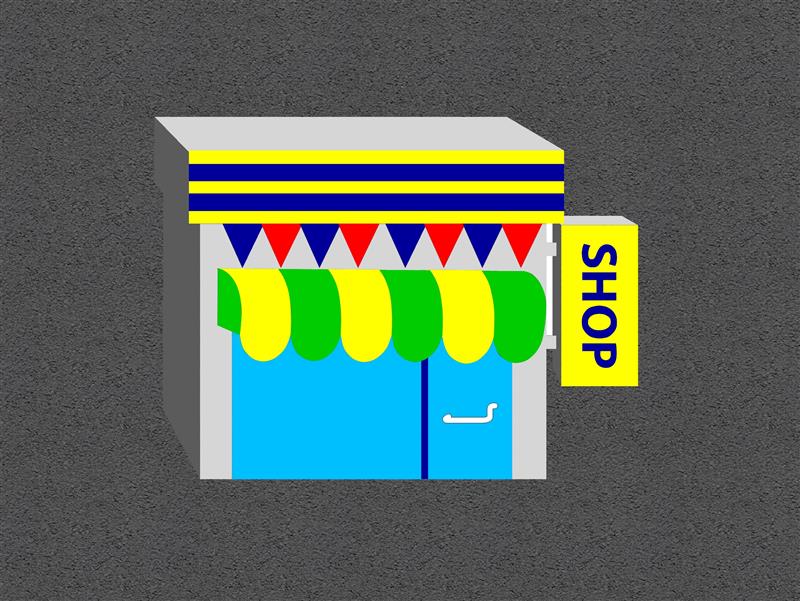 Technical render of a Shop
