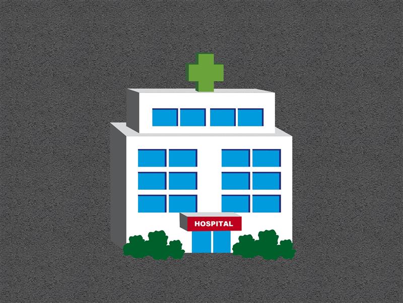 Technical render of a Hospital