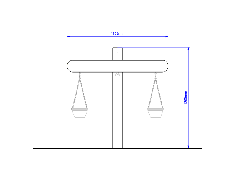 Technical render of a Weighing Scales