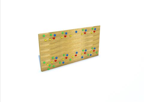 Timber Goal Target with Climbing Wall 