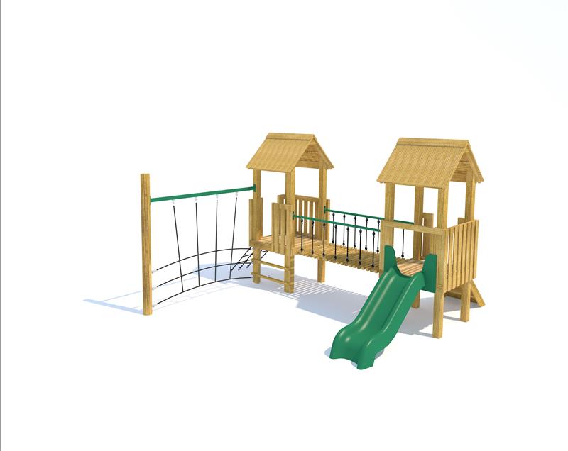 Technical render of a Tintagel Modular Play Tower 