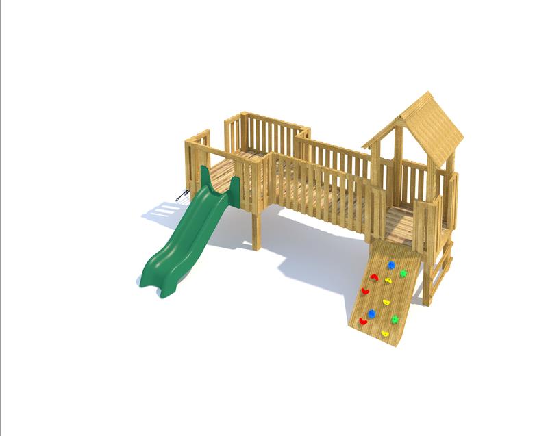 Technical render of a Kenilworth Modular Play Tower