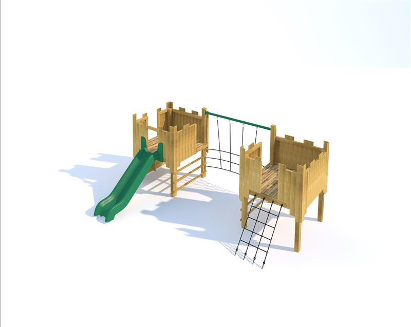 Technical render of a Bolsover Modular Play Tower