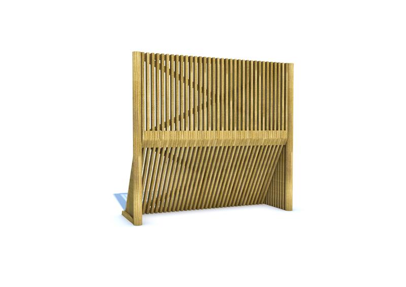 Technical render of a Timber Football Goal