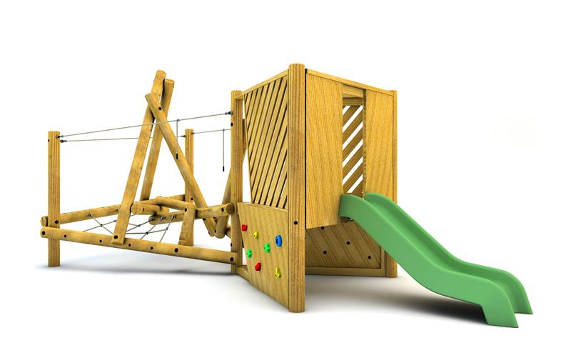 Technical render of a Harter Fell Climber with Platform and Slide