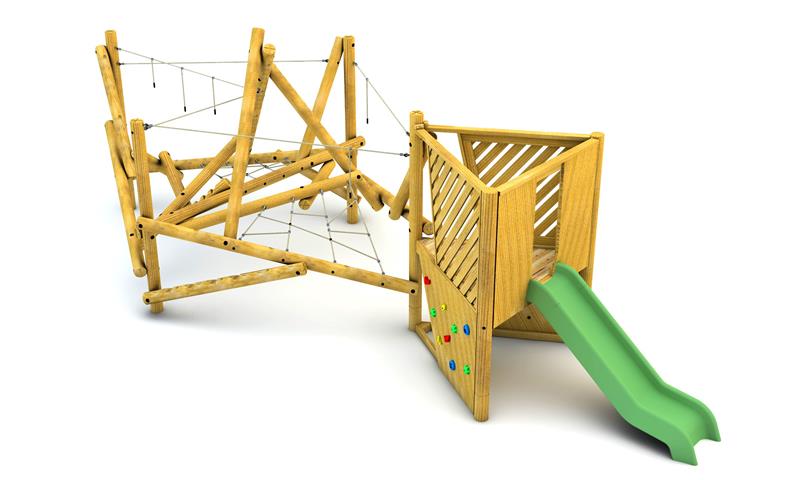 Technical render of a Tryfan Climber with Platform and Slide