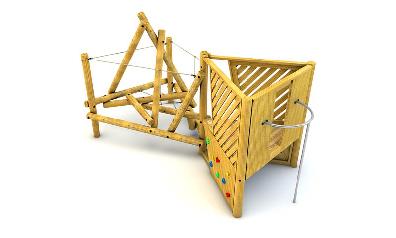 Technical render of a Harter Fell Climber with Platform and Fireman's Pole
