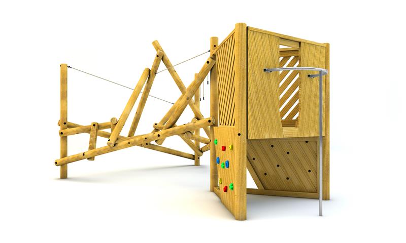 Technical render of a Bowfell Climber with Platform and Fireman's Pole