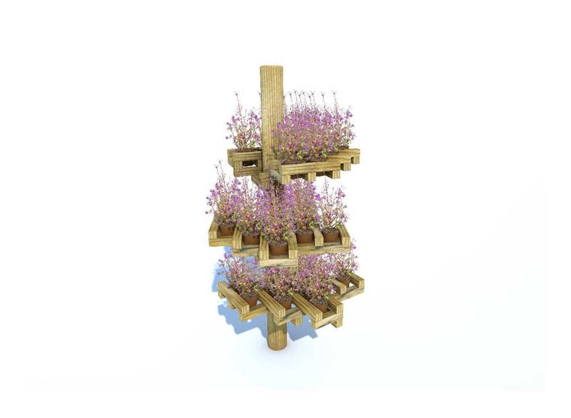 Technical render of a Planting Tree