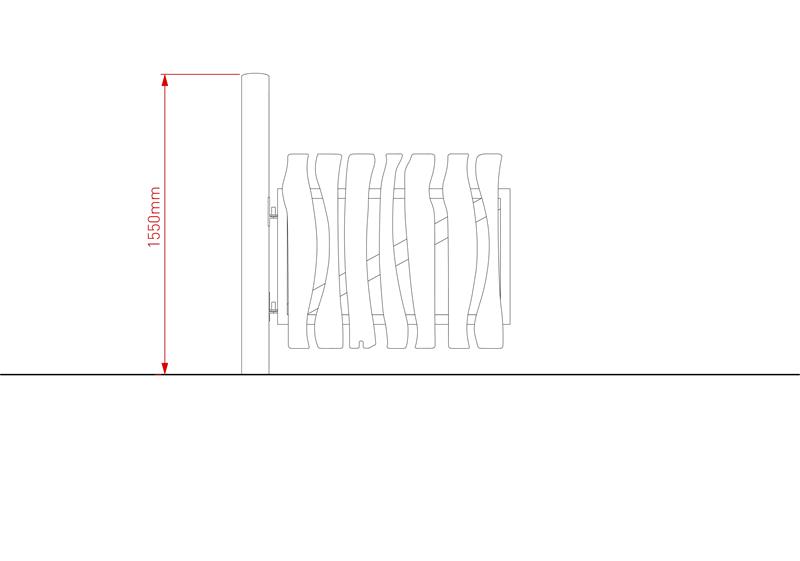 Technical render of a Robinia Fence Gate