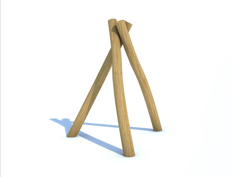 Technical render of a Robinia Wigwam Posts