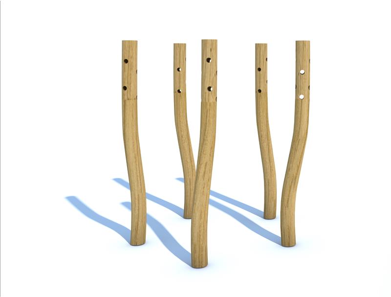Technical render of a Robinia Den Making Posts (set of 5)