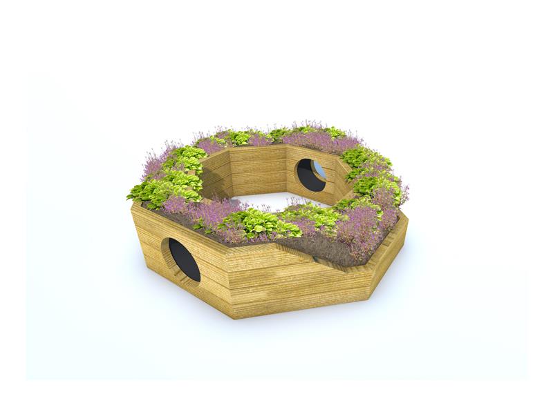 Technical render of a Immersive Planter