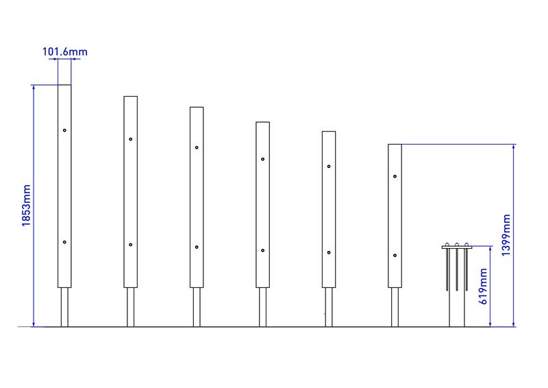 Technical render of a Major Pentatonic Chimes