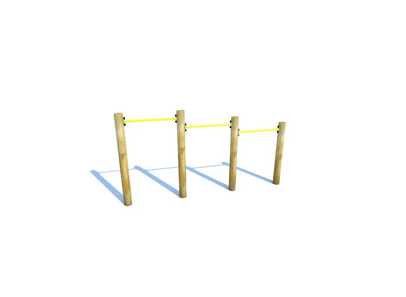 Technical render of a Pull Up Bars