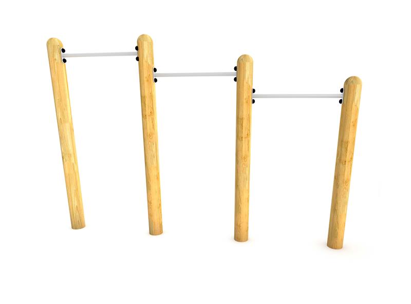 Technical render of a Forest Pull Up Bars
