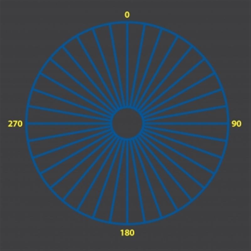Technical render of a Protractor