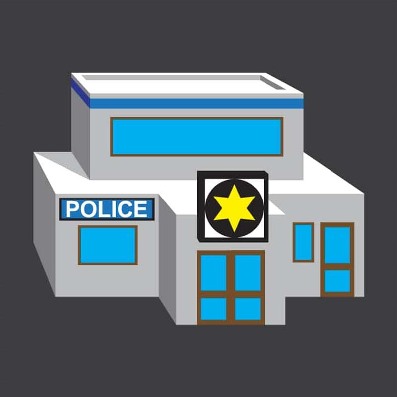Technical render of a Police Station