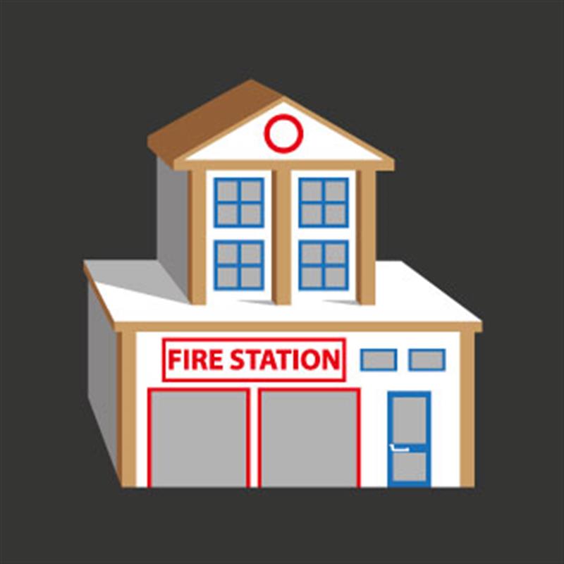 Technical render of a Fire Station