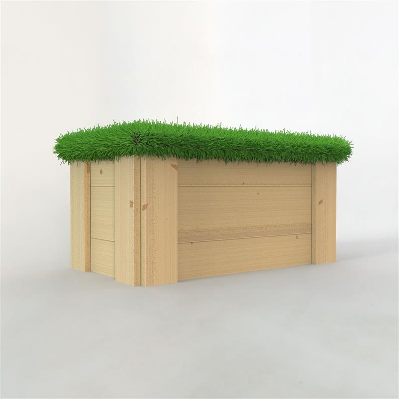 Large Moveable Artificial Grass-Topped Seat