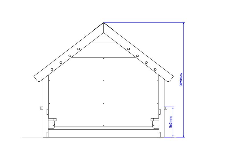 EYFS Giant Outdoor Playhouse with Walls, Chalkboard and Benches is ...