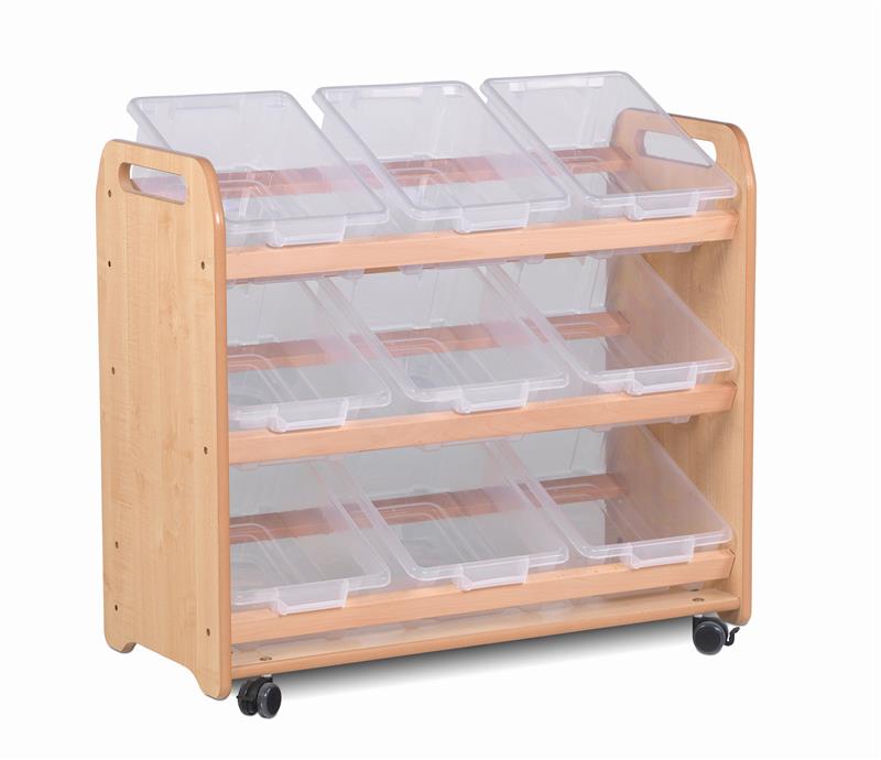 Millhouse Tilt Tote Storage with 9 Clear Tubs