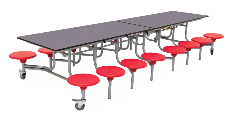 SpaceRight Sixteen Seat Rectangular Mobile Folding Dining Table