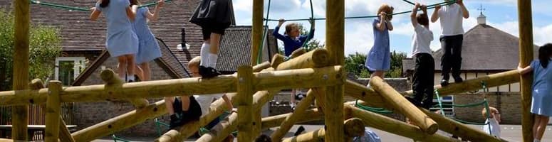 Charfield School's Huge Skiddaw Log Climbing Frame