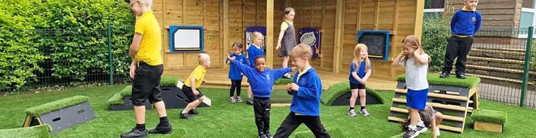 Movable Active Play Equipment at Bramley Vale Primary