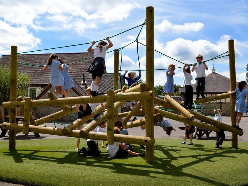Charfield School's Huge Skiddaw Log Climbing Frame Main Image