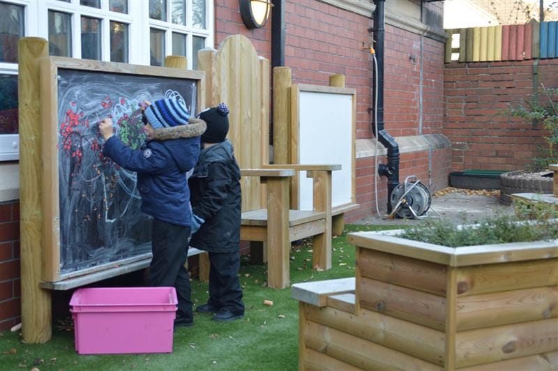 outdoor mark-making-boards