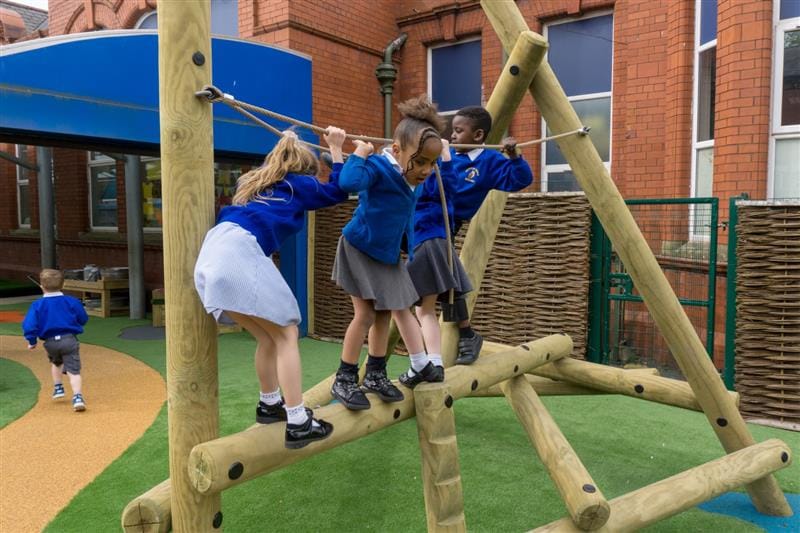 log climbing frames for eyfs