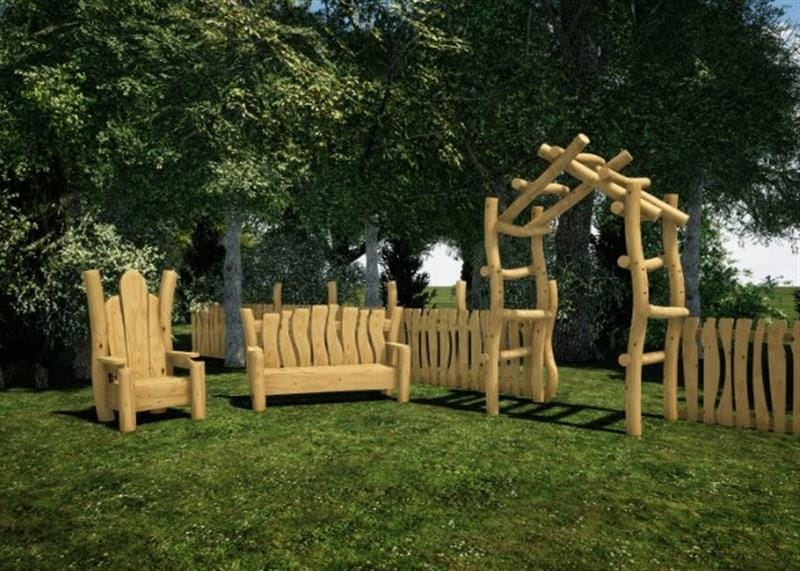 Robinia Timber Playground Seating