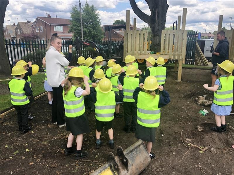 Playground Installation With Pentagon Play