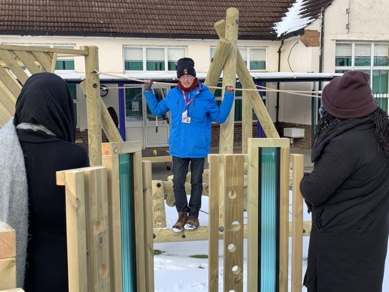 An outdoor teacher training day conducted at Harris Primary Academy