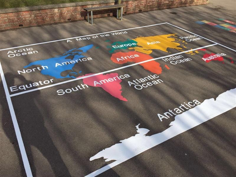 playground markings geography for schools