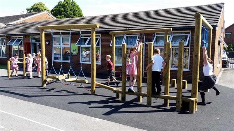 Children enjoy climbing on our Trim Trails