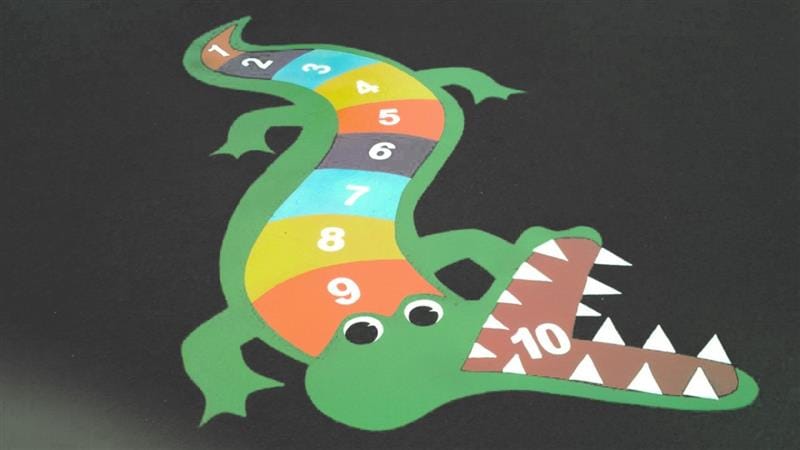 Playground Markings - Crocodile 1-10
