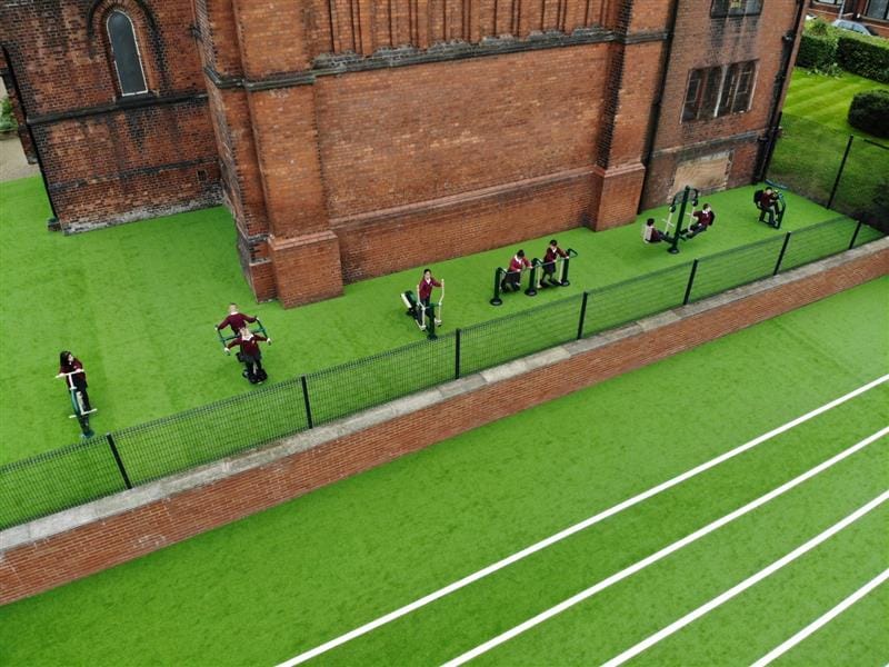 gym equipment and running tracks for schools