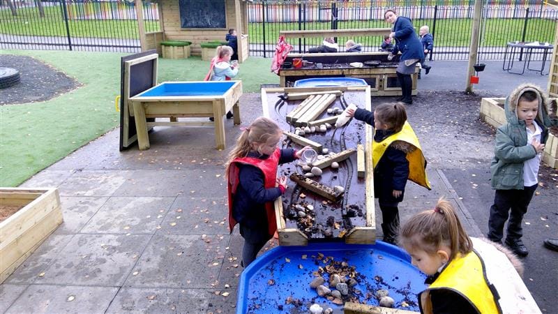 Messy play equipment for eyfs children