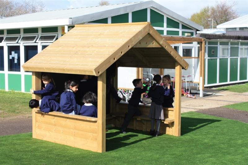 Giant playhiuse for pupils to sit in and chat with their friends