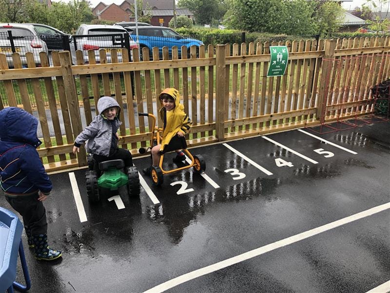 Thermoplastic playground markings for schoools