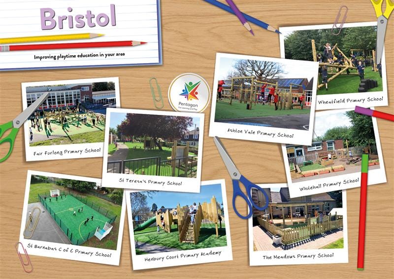 Pentagon Plays Playground Equipment in Bristol